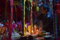 GUIZHOU PROVINCE, CHINA Ã¢â¬â CIRCA DECEMBER 2018: The ritual redeeming the vow. Royalty Free Stock Photo